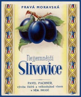 Etiketa z firmy Pavla Pachnera, po r. 1937 